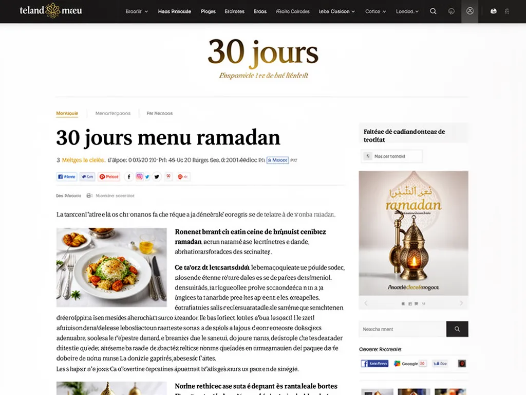 Table de ftour garnie de bricks, chorba, tajine, dattes et pâtisseries orientales