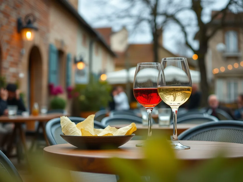 Assortiment de bricks apéritives dorées, pliées en triangles et en cigares, posées sur une planche avec des sauces dans des ramequins.