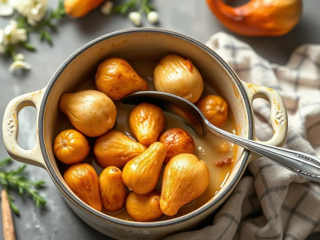 Chou-fleur entier dans une cocotte-minute fumante sur la cuisinière